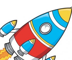 Cartoon style rocket