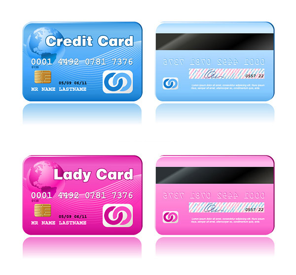 Fine credit card vector