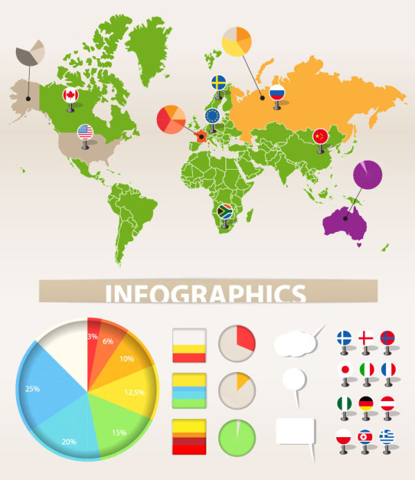 graphical chart 02 design vector
