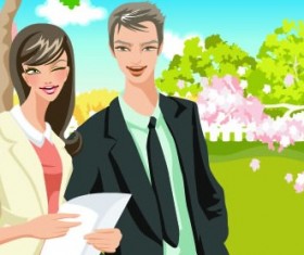 Stylish office people Set 24 vector