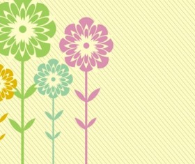 Flower shading card background vector set