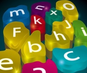 gorgeous threedimensional art Background 05 vector