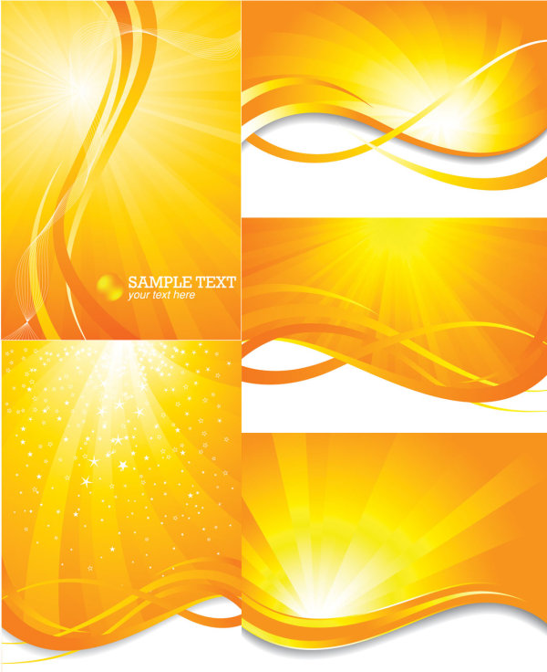 bright sun background vector material