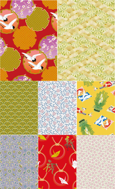 Japanese pattern background art