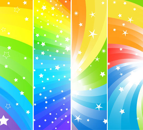 Colorful lines background vector material