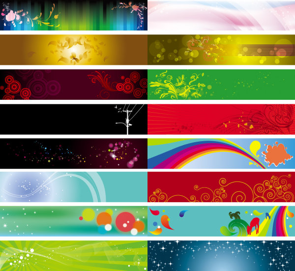 Decorative banner background vector material