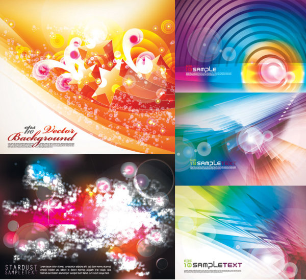 Dream of colorful background design elements