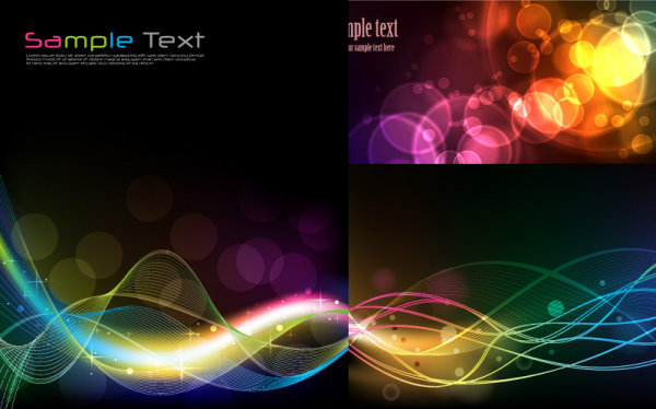Dynamic light lines background vector