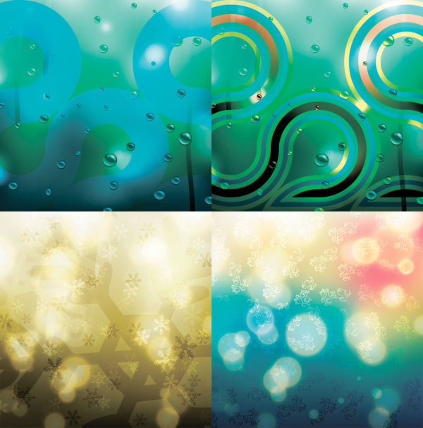 Fantasy background colors 4 vector material