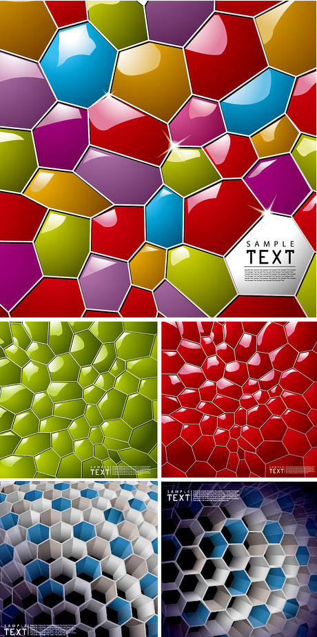 Colorful honeycomb text box