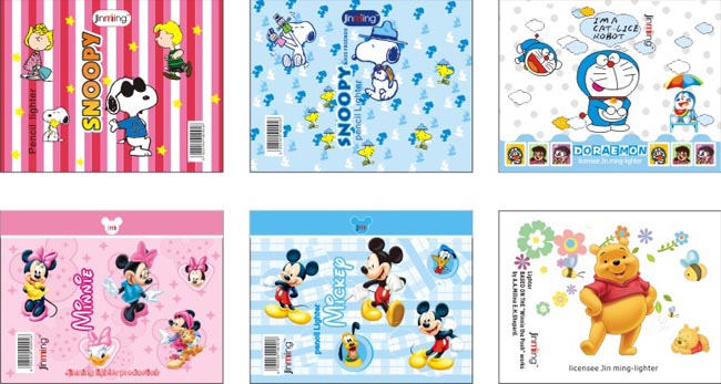 Cartoon pencil wrapping paper