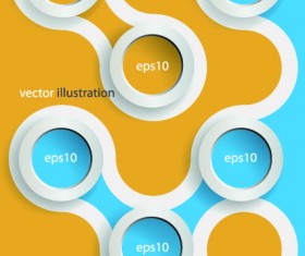 3D Circle vector background 01