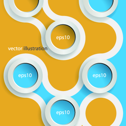 3D Circle vector background 01