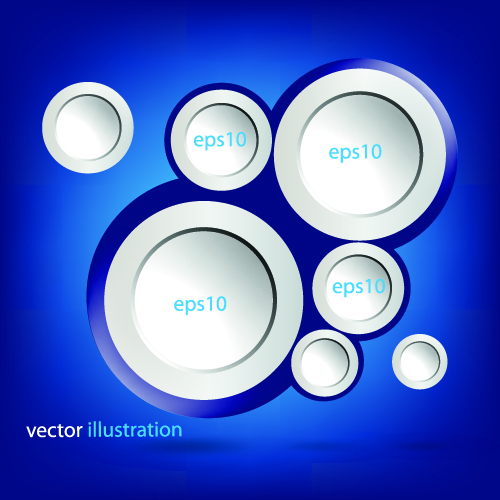 3D Circle vector background 02