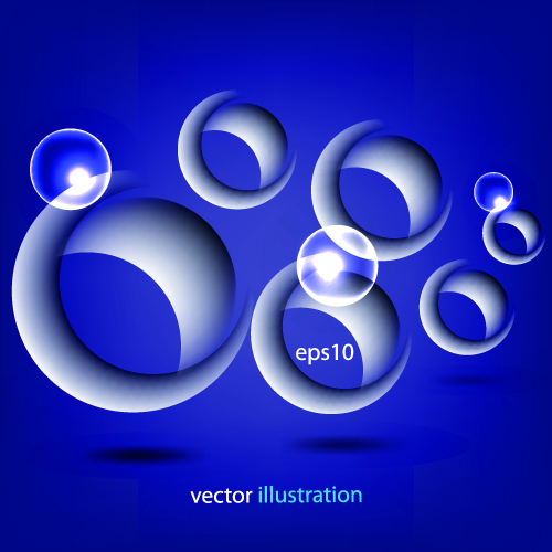 3D Circle vector background 03