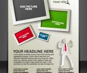 Stylish Brochure flyer design vector graphic 01