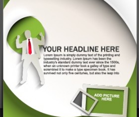 Stylish Brochure flyer design vector graphic 02