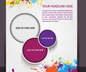 Stylish Brochure flyer design vector graphic 03