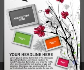 Stylish Brochure flyer design vector graphic 05