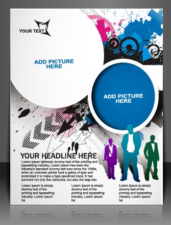 Stylish Brochure flyer design vector graphic 08