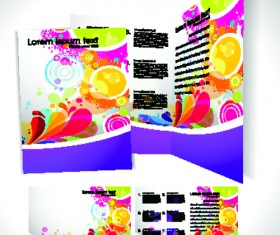 Cartoon style Brochure cover template vector 02