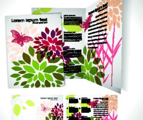 Cartoon style Brochure cover template vector 04