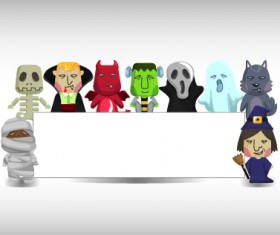 Cartoons style billboards design vector 01