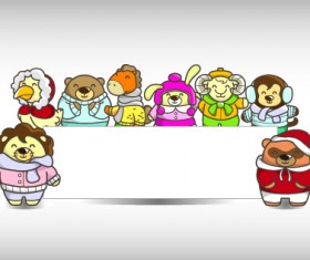 Cartoons style billboards design vector 05