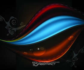 Color wave vector background art 04