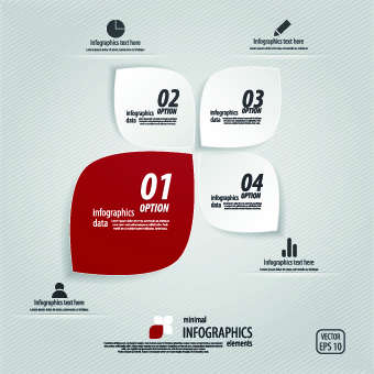 Creative Infographic with Number design vector 03