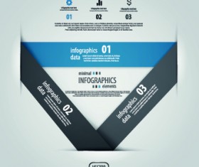 Creative Infographic with Number design vector 05