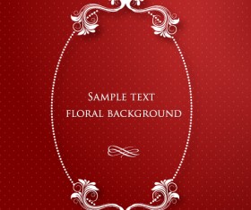 Floral Frames vector backgrounds set 01