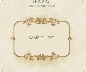 Floral Frames vector backgrounds set 04