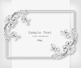 Floral Frames vector backgrounds set 07