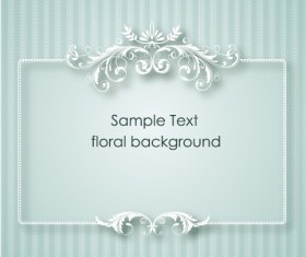 Floral Frames vector backgrounds set 08