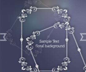 Floral Frames vector backgrounds set 10