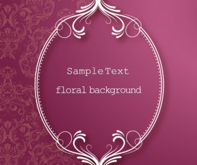 Floral Frames vector backgrounds set 14