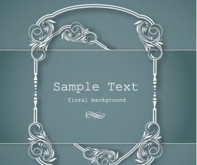 Floral Frames vector backgrounds set 15