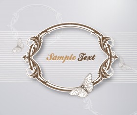 Floral Frames vector backgrounds set 18