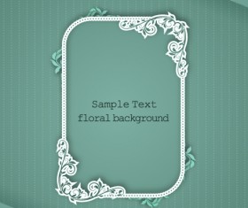 Floral Frames vector backgrounds set 20
