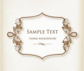 Floral Frames vector backgrounds set 21