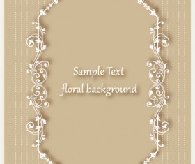 Floral Frames vector backgrounds set 22