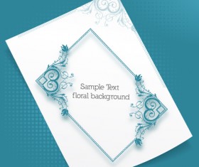 Floral Frames vector backgrounds set 23