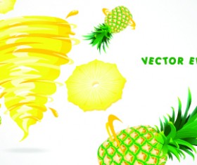 Fruit with Juice vector set 01