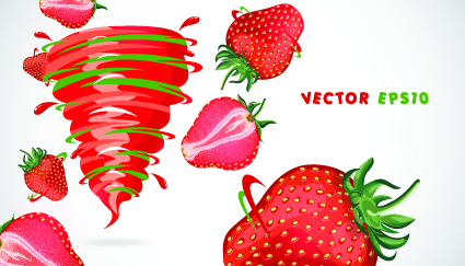 Fruit with Juice vector set 03