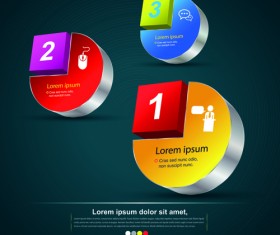 Creative 3D Infographic design vector 02