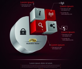 Creative 3D Infographic design vector 04