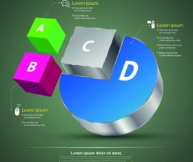 Creative 3D Infographic design vector 05