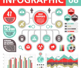 Vector Infographics and chart set 01