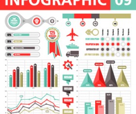 Vector Infographics and chart set 02